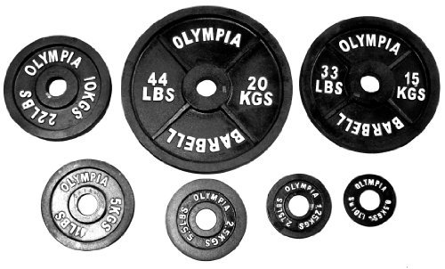 Ader Black Olympic Plate (255Lbs Set w/ Bar & collars)