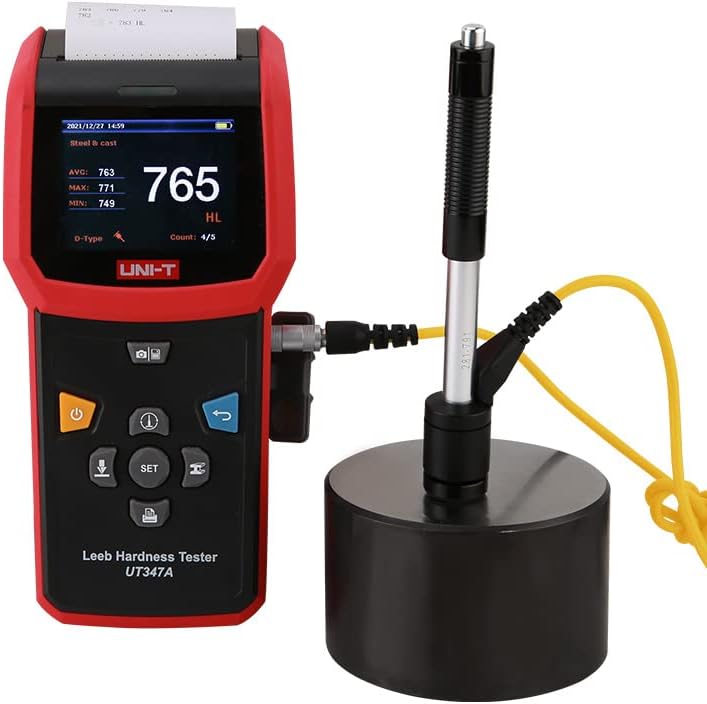 UNI-T Leeb Hardness Hardness Tester with Inbuilt Thermal Printer, Mobile Phone Bluetooth App and PC Software Analysis