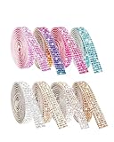 HUVZOR Nastro Glitterato Autoadesivo, 8 Rotoli 0.66cm x 1yd, Multicolore | Per Decorazioni Fai da Te, Matrimoni e Feste, Adesivo Impermeabile per Biglietti, Regali, Artigianato e Progetti Creativi