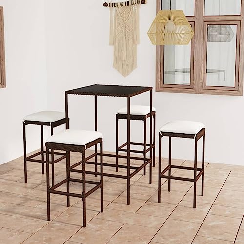 THEMEPT Create a Stylish Outdoor Gathering with 5-Piece Patio Bar
