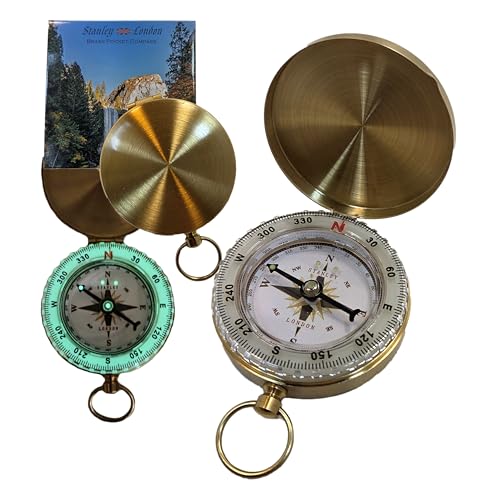Glow in The Dark Brass Pocket Compass for Kids –