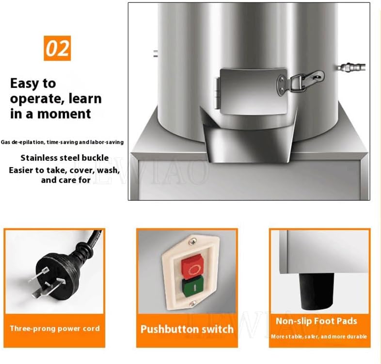 Electric Garlic Peeler Machine Stainless Steel Commercial For Home Grain Restaurant Barbecue Separator 110/220V