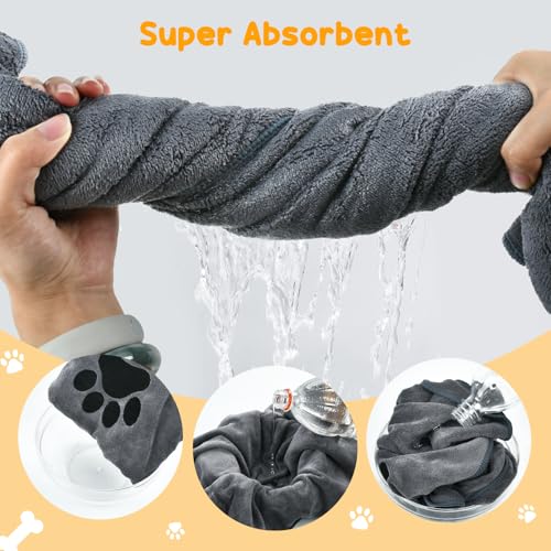 DIELOVEHUA Hundehandtuch, 100 x 50 cm Hundehandtuch Extra Saugfähig, Mikrofaser Handtuch, Schnell Trocknend, Hundehandtücher, Hunde Handtuch für Hunde, Katzen