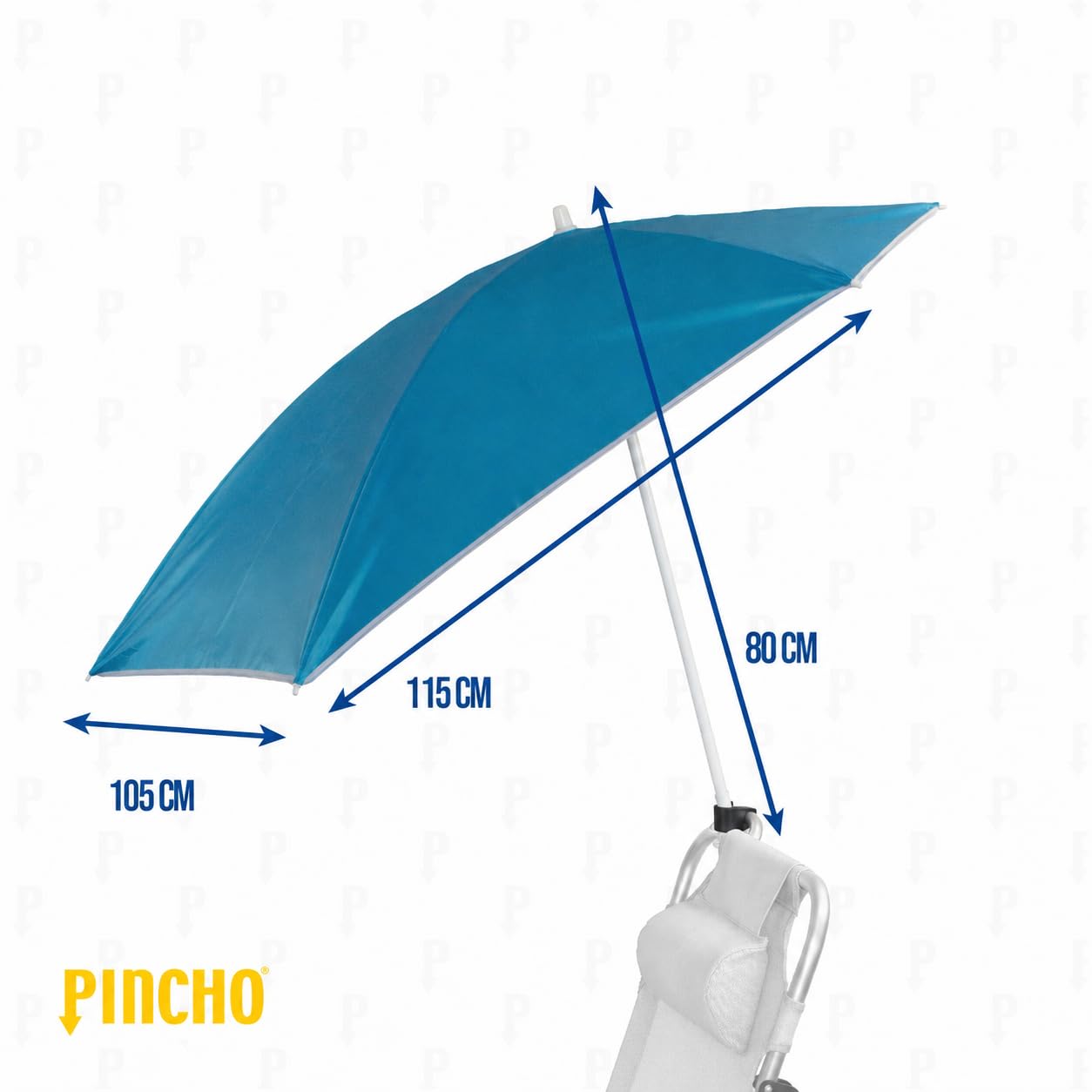Pincho Sombrilla Tipo Vela Silla de Playa con rotacion 360 Grados y Doble posicion de Anclaje, Proteccion Solar UPF, Estructura Ligera Plegable Ideal para Pescar Leer y Actividades al Aire Libre