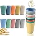 Tassen Becher günstig Kaufen-10Stück Tassen Becher Set aus PP, Unzerbrechlich Wiederverwendbare Trinkbecher - Kaffee, Tee Milch, BBQs, Picknicks & Strand, BPA-Frei, Multifunktionale, ​Mikrowellen- & Spülmaschinenfest （10Farben）
