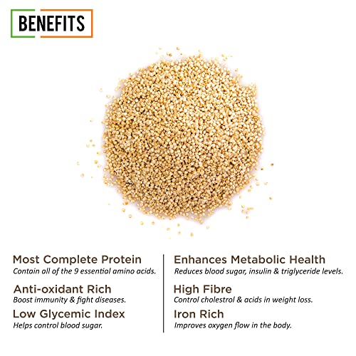 Image of Chef Urbano White Quinoa 1 kg (Pack of 2) | Saponin Free | Higher Mineral Content Than Rice | Rich in Protein & Fiber | Diabetic Friendly | Aids Weight Loss | Gluten Free | Vegetarian | Non GMO | Diet Food