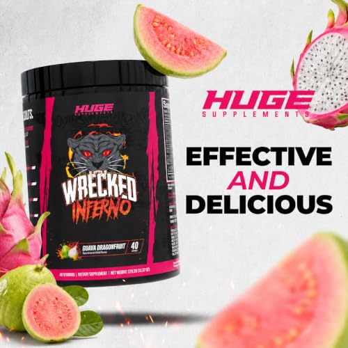 Image of Wrecked Inferno - Thermogenic Pre Workout For Men & Women, Increase Energy, Boost Thermogenesis & Metabolism, Enhance Exercise Performance - Contains L-Citrulline, L-Carnitine, Beta-Alanine & More