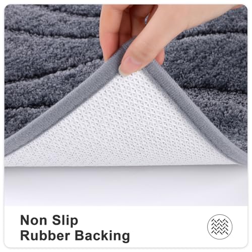 HEBE Bathroom Mat Set 3 Piece, Non Slip Washable Absorbent Bath Mat Set by HEBE RUGS - Used condition - Image 5