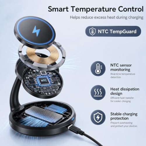 Image of Voice-tank 3 in 1 Flexible Magnetic Wireless Charging Station