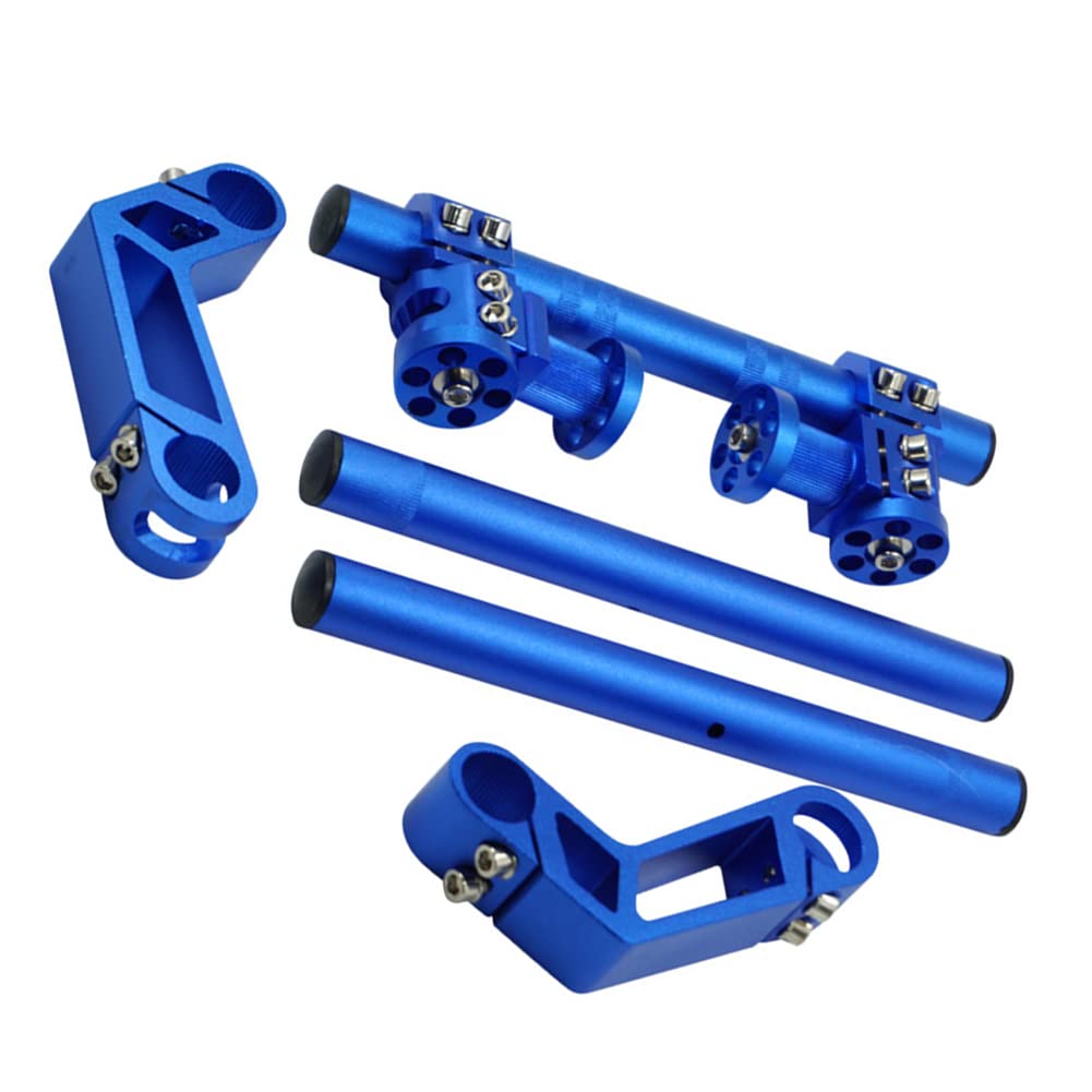 iSpchen Guidon Moto Café Racer Universel CNC - Bracelet Réglable pour Demi-Poignées
