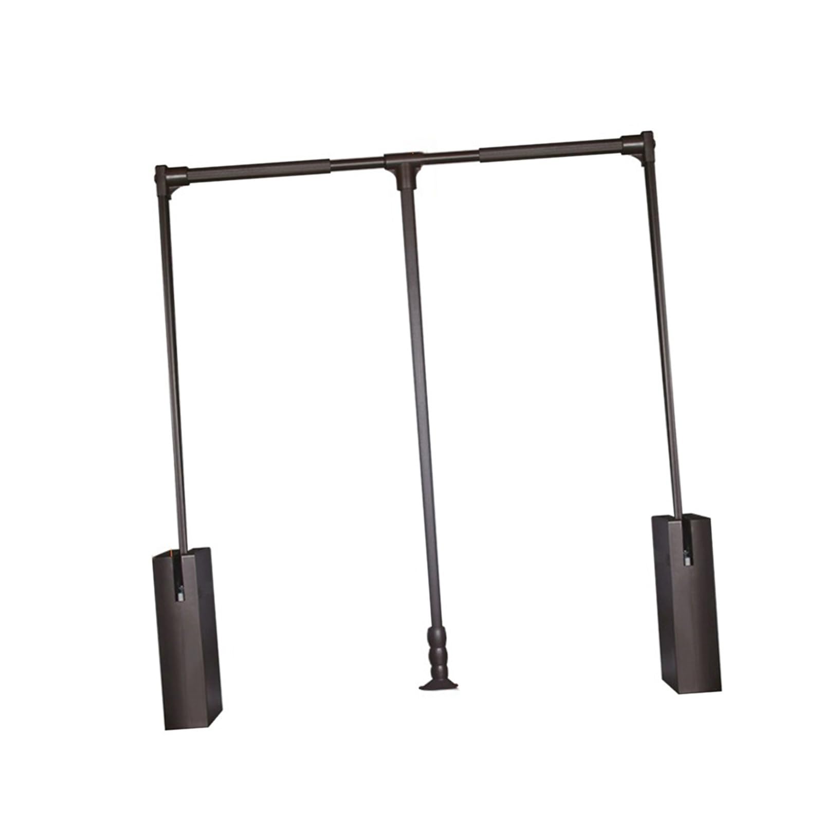 GTHTUHFD Extendable Pull Down Cloakroom Hanger, Adjustable Width Clothes Rail, 33 Lbs Load Capacity Color 1-W-520-660mm
