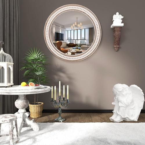 32-Round-Wood-Mirrors-Boho-Circle-Mirrors-with-Beads-Large-Farmhouse-Entryway-Mirror-Rustic-Distressed-Hanging-Mirrors-Decorative-Mirrors-for-Bedroom-Living-Room-Bathroom-Circular-Mirror
