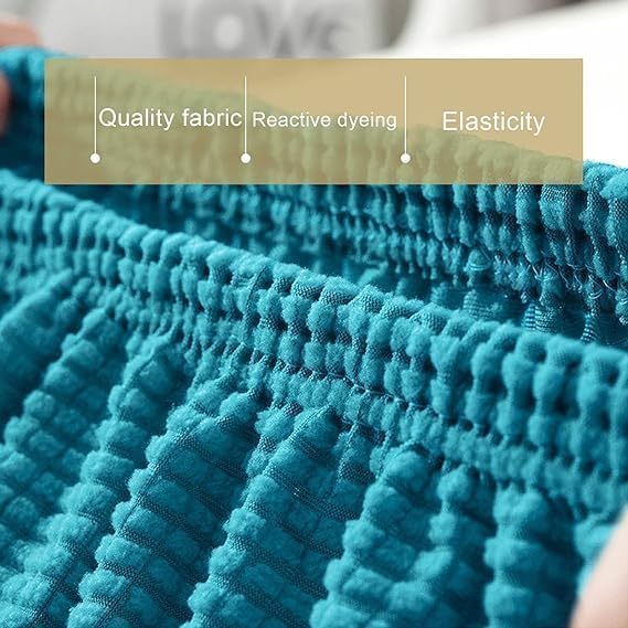 Image of HOMETHREADS Stretchable Lycra /Velvet Headboard Cover | Soft, Dust-Proof & Wrinkle-Resistant Bed Back Protector | Fits Leather, Wooden & Fabric Bedsides | for 5ft to 6.5ft Beds | (Sky Blue, 150x65cm)