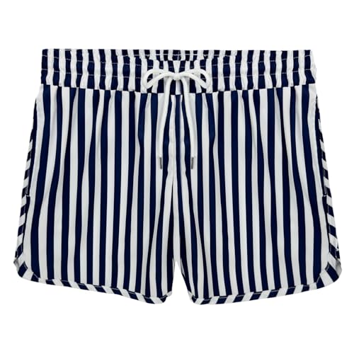 Muscle Killer Men's Swim Trunks Quick Dry Bathing Suits Swimming Board Beach Shorts Striped Swimwear no Liner with Pockets