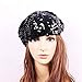 Sevenfly Women's Fashion Fun Sparkle Sequins Shimmer Stretch Beret Beanie Hat(Black)