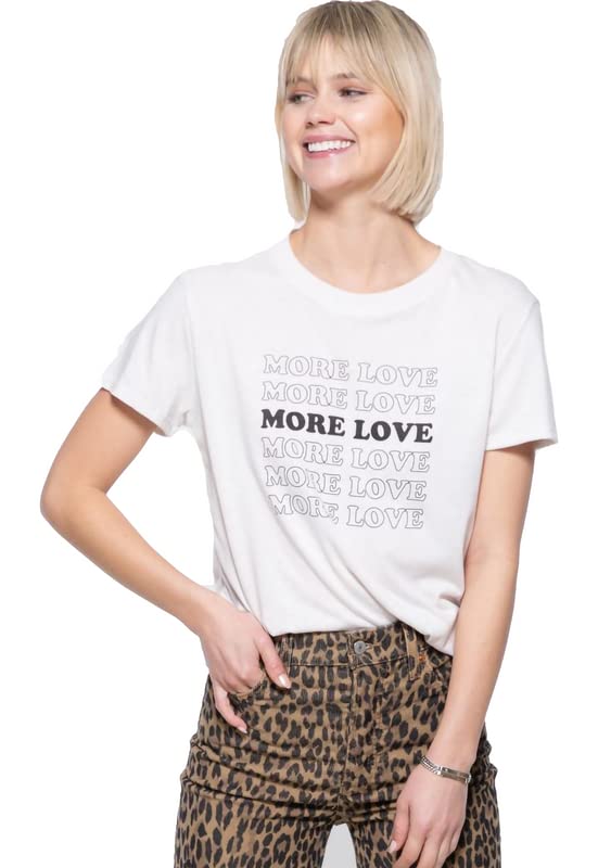 VLAM Oversized fit More Love Graphic Slogan Printed Oversize T-Shirt for Women