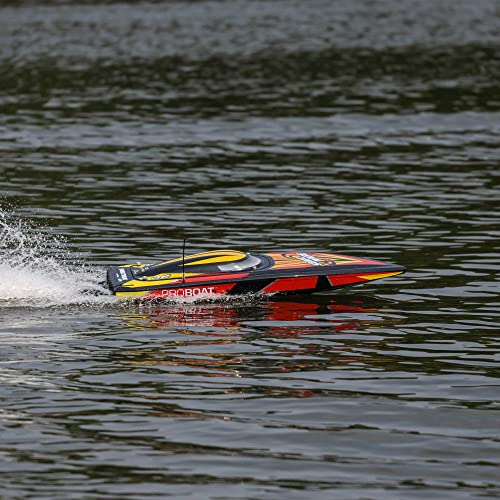 pro boat sonicwake v2 3634 self-righting brushless rc boat deep-v rtr batteries and charger not inccuded black prb08032v2t1