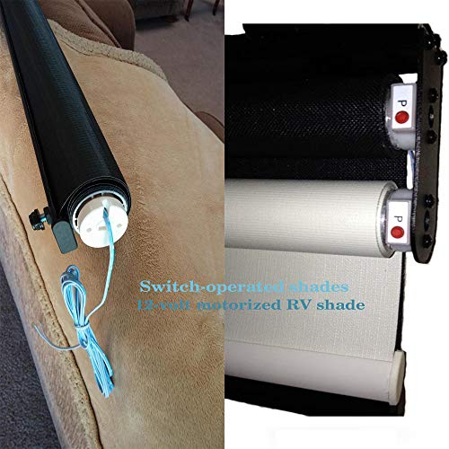 Rollerhouse DIY Electric Roller Blind/Shade Tubular Motor Kit, Hard Wired 12V DC Motors 2 Wire Motor, Control Type Without Radio for RV Electric Roller Shade, Fits 1.18inch Roller Pipe