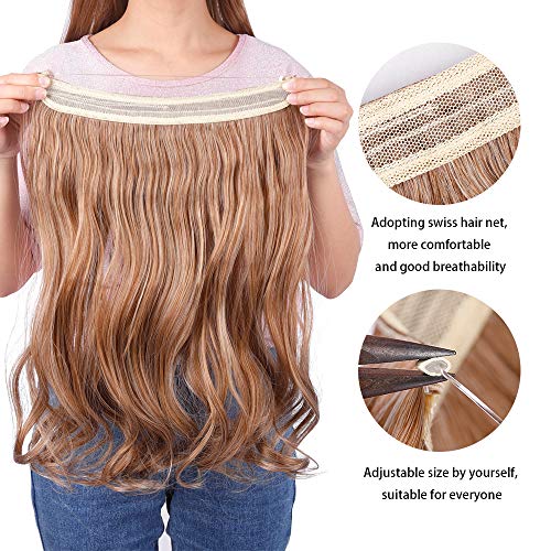 Secret Halo Hair Extensions Flip in Curly Wavy Hair Extension Synthetic Women Hairpieces 20"