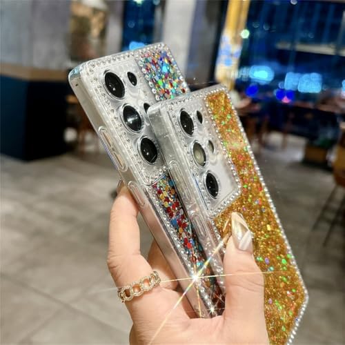 Capa Bling para Samsung Galaxy S25 S24 Plus Ultra S23 S21 FE S22 A52 A26 A54 A35 A33 A24 A55 A56 A15, roxa, para Galaxy A25 5G