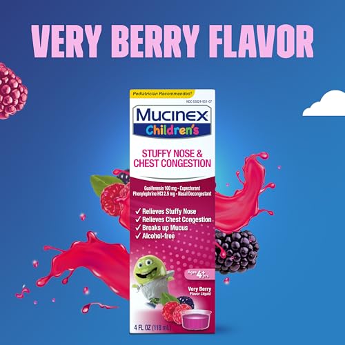 Mucinex Children's Stuffy Nose & Chest Congestion, Very Berry, 4 FL OZ - image 5