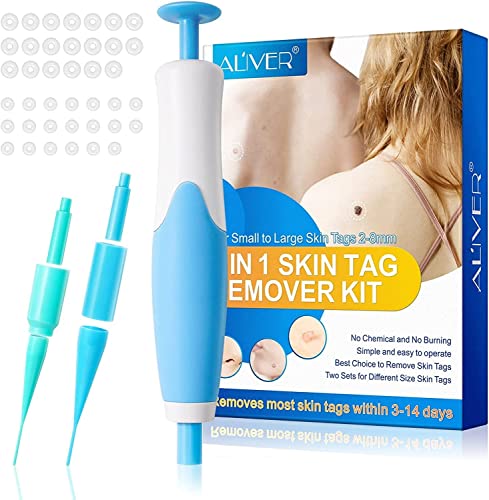Stielwarzen Entferner, Skin Tag Entferner,2-in-1Stielwarzen Entfernen schnell Kit,Skin Tag Remover zur Warzenentfernung, Stielwarzen Entfernen sicher und schmerzlos (Bule) Cover