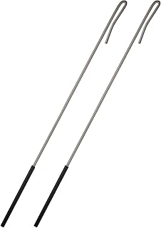 2 Pieces Puppets Rods Arm Control Rod Metal Stainless Steel Puppets Accessory Stick Rubber Protective Sleeve Puppet Rod for Small Ventriloquist Puppet Arm Hand Puppet or Full Body (39 cm/ 15.4 inch)