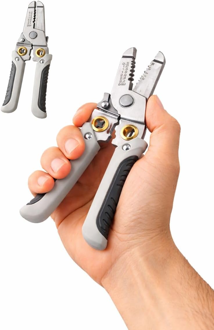 Multifunction Stainless Steel Wire Stripper and Cutter Tool | All in One Wire Crimping Tool, Cable Stripper, Electrical Hand Tool for Electrician & Home Use