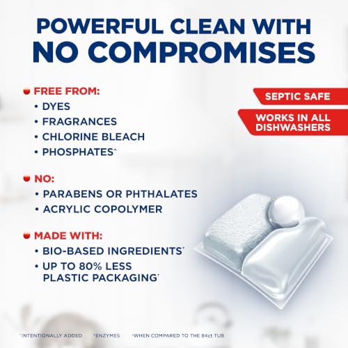 Image of Finish Free & Clear Dishwasher Pods, Dye & Fragrance Free Detergent, 84 ct.