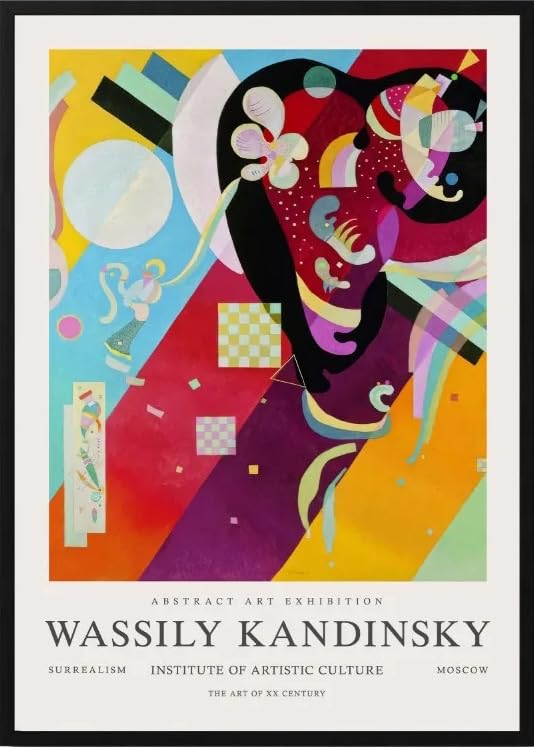 Wassily Kandinsky Composition affiche art abstrait mural 60x80cm