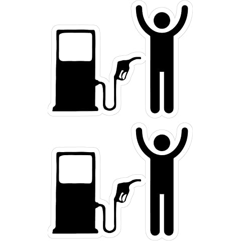Gas Pump Robbing Me Car Decal – Funny Cute Sticker for Your Vehicle to Show Your An...