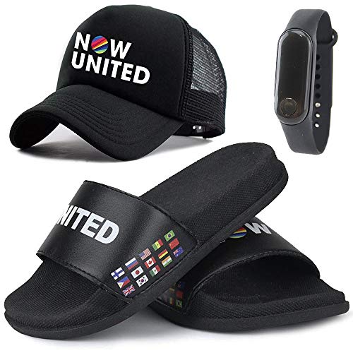 Chinelo Slide Infantil La Faire Now United Com Brindes (32/33, Preto)