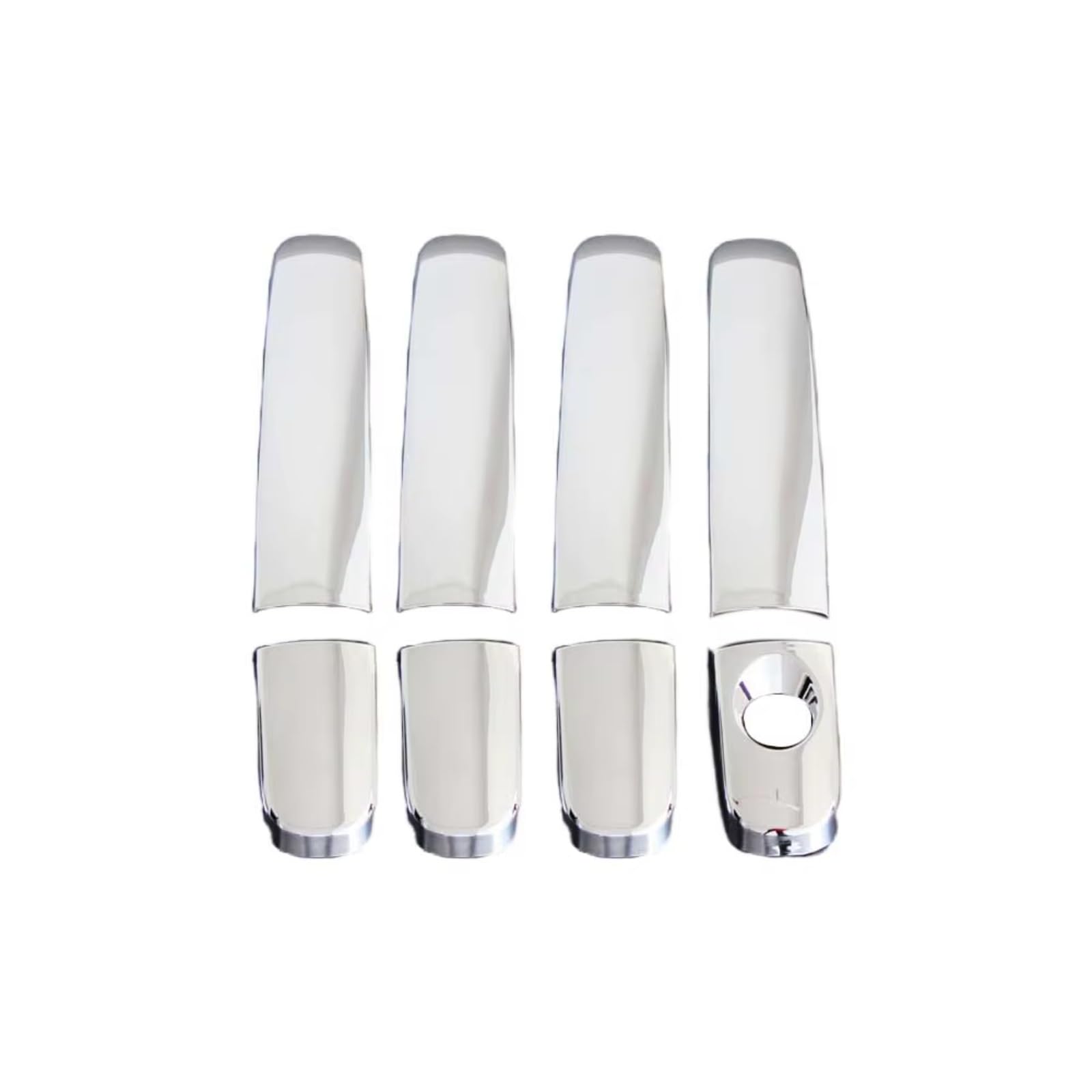 Qdzvalumv One Color Car Door Handles Cover Shell Compatible With For Ranger For Wildtrak T6 2012-2021 Car Door Handle Cover Decoration Stickers Set(Silver 1Hole)