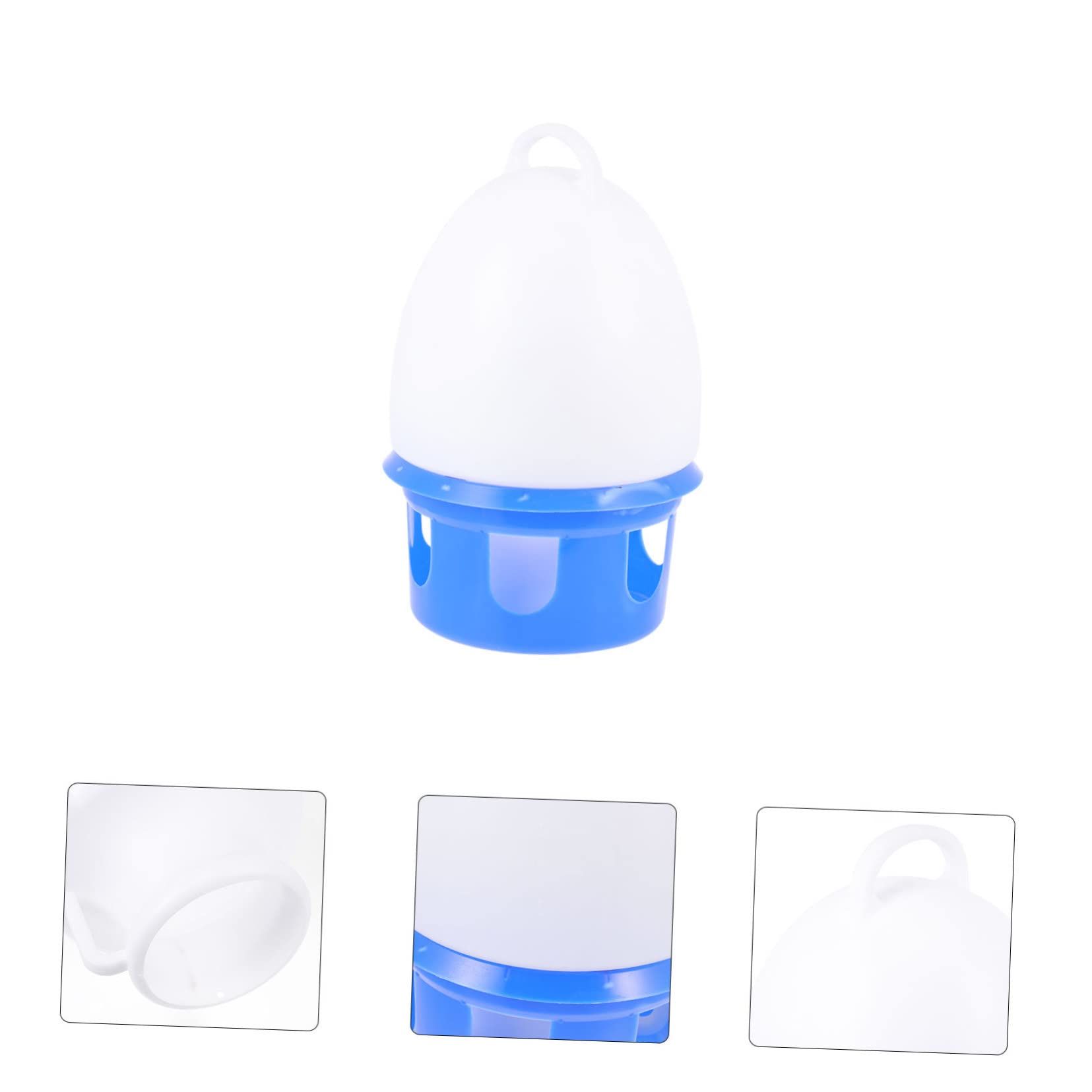 Abreuvoir pour Pigeons à Eau avec Échelle, 1 Pièce en PVC Bleu