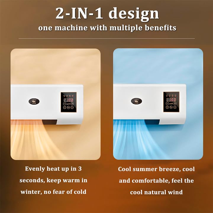 Mini climatiseur Mural Portable avec Refroidissement et Chauffage Rapides et Silencieux, Aucune Installation requise