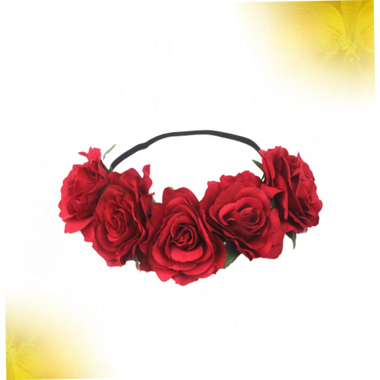 Ipetboom 3piezas Diadema Floral De Rosa Diseño Elegante Para Bodas y Fiestas Adorno Para Fotografía Tocado Para Eventos Rojo