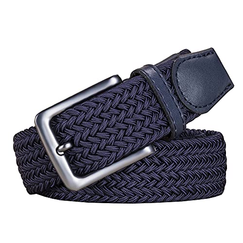 Image of AGEA Elastic Stretch Woven Braided Waist Belt for Men and Women
