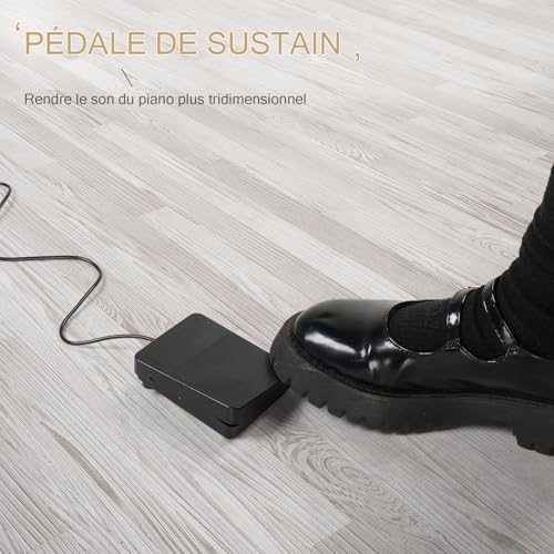 Bonnlo Piano Numérique avec 88 Touches Lestées, Clavier de Piano Semi-Lesté pour Débutants avec Pédale de Sustain, Adaptateur Secteur, Piano Électrique Cadeau pour Enfants et Adultes, Noir - Les Beatles, Paul McCartney, John Lennon, RIngo Starr, George Harrison Bonnlo Piano Numérique avec 88 Touches Lestées, Clavier de Piano Semi-Lesté pour Débutants avec Pédale de Sustain, Adaptateur Secteur, Piano Électrique Cadeau pour Enfants et Adultes, Noir – Image 6