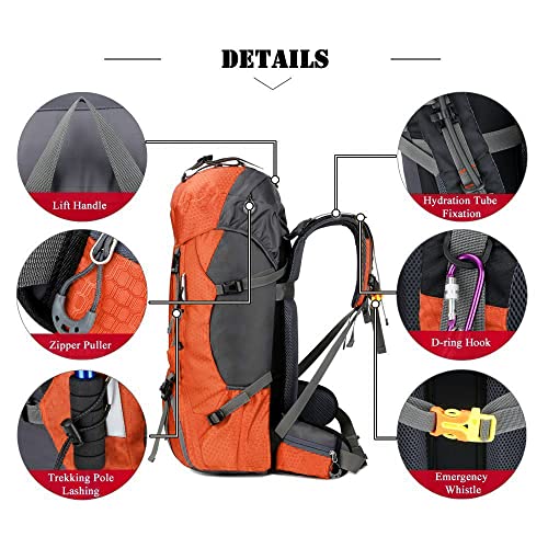 Bseash FK0395 60L Waterproof Hiking Camping Backpack thumb #3