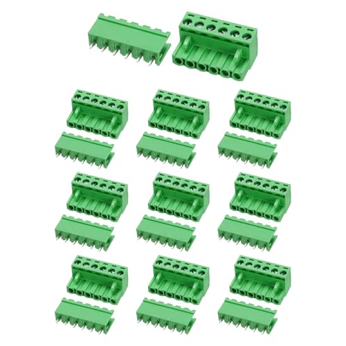 Bornier PCB 5.08mm 6 broches droit à vis enfichable pour montage panneau électronique