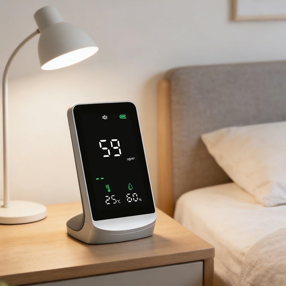 PM2.5 Medidor de calidad del aire 0-999µg/m³ Temp Humedad