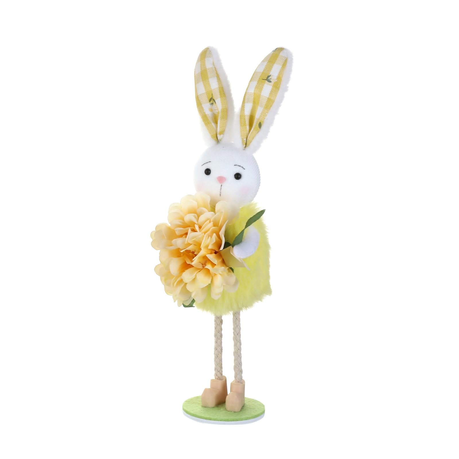 carotoe Hare Ornament Waterproof Fabric Hare Figurine for Tabletop Mantels Children Room Festival Celebration Polyester Decoration