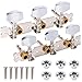 2 Piezas Clavijas de Afinación Guitarra Clásica, 3L + 3R Clavijas Mecánicas Guitarra Con Lavadora y Tornillos de Montaje, Afinadores de Guitarra Clásica de Accesorio para Guitarra Acústica o Eléctrica