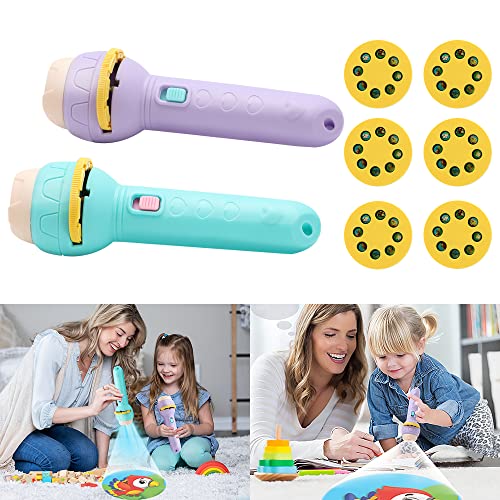 CJBIN Torcia Proiettore Storie, 2 Pezzi Proiettore Torcia per Bambini con 80 Immagini Diverse, Torcia Proiettore Bambini Storie per la Storia Della Buona Notte per Bambini e Bambine - Image 8