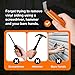 CHolic Siding Removal Tool, Orange Siding Zipper Tool Straight Non-Slip Grip Handled, Silicone Protective Handled for Installation and Repair Vinyl Sidings Without Damaging Siding