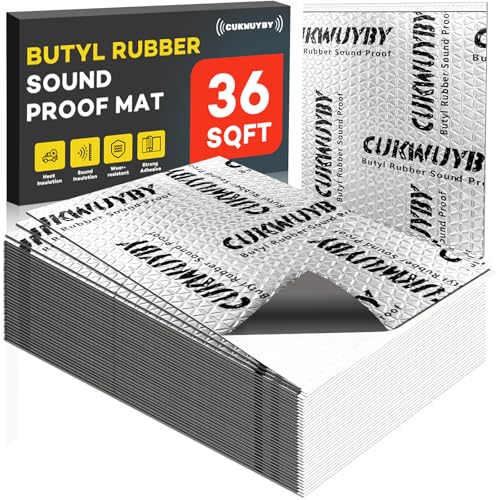 Sound Deading Material for Cars, 80mil (2mm) 36 sqft (3.4 sqm) Car Sound Deadening Mat, Butyl...