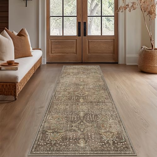 GENIMO 2x10 Non Slip Hallway Runner Rug, Machine Washable, Thin & Low Pile Lightweight for Kitchen, Laundry, Entryway, Bedroom & Living Room