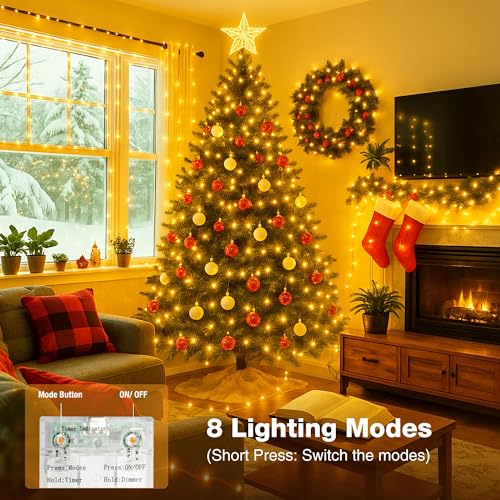16FT 50 LED Fairy Lights Battery Operated with Timer, 8 Modes USB Mini Twinkle Light, Small String Lights for Tree Wreat - Additional View