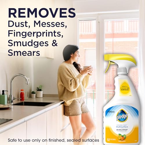 Image of Pledge pH-Balanced Multisurface Cleaner Spray for Everyday Care, Fresh Citrus Scent, 25oz