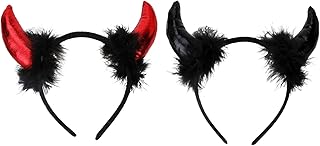 [CHENLONB] ハロウィン 小悪魔 カチューシャ コスプレ 小道具 ハロウィン 舞踏会 コスチューム道具 仮装小物 悪魔の角 2個セット